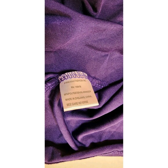 Lily by Firmiana Womens Purple Tunic Top Long Sleeve Size 4X Plus Pretty Vintage - Picture 8 of 9